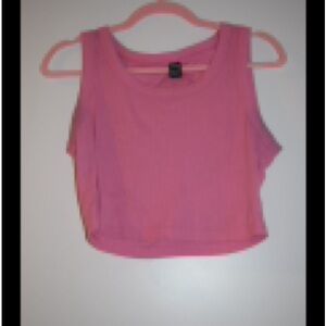 Pink Sleeveless Crop Top